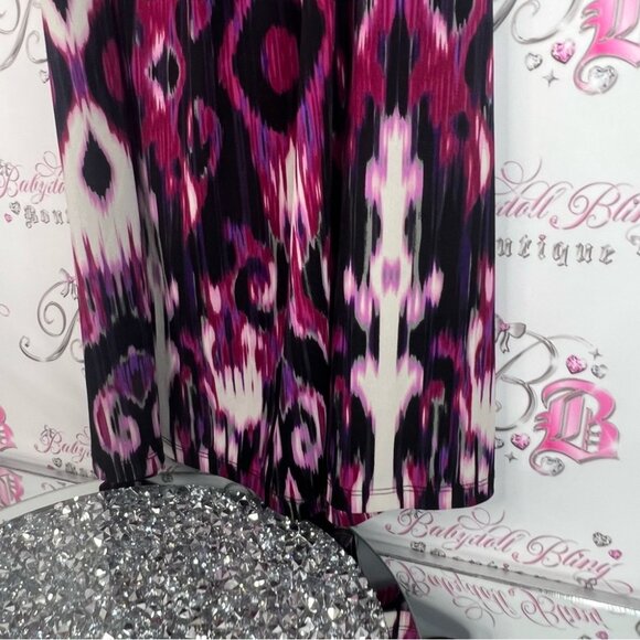 Ricki's dress jewels diamonds details beads Purple and Black Patterned Top - Picture 4 of 9